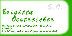 brigitta oestreicher business card